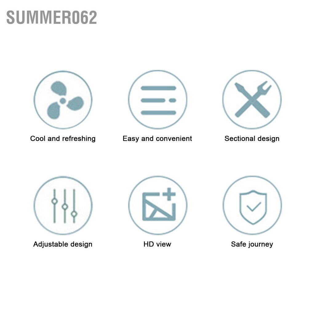 Summer062 Ống kính mũ bảo hiểm xe máy Nút kim loại có thể tháo rời Bảo vệ tia cực tím điều chỉnh