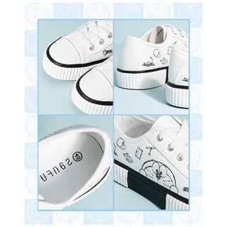 Giày Sneaker Trắng Viền Đen Doremon Doraemon
