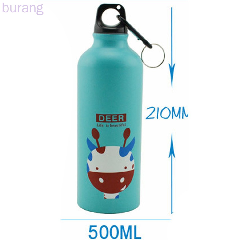 Bình Đựng Nước 500ml Chất Liệu Hợp Kim Nhôm Họa Tiết Hoạt Hình Đáng Yêu