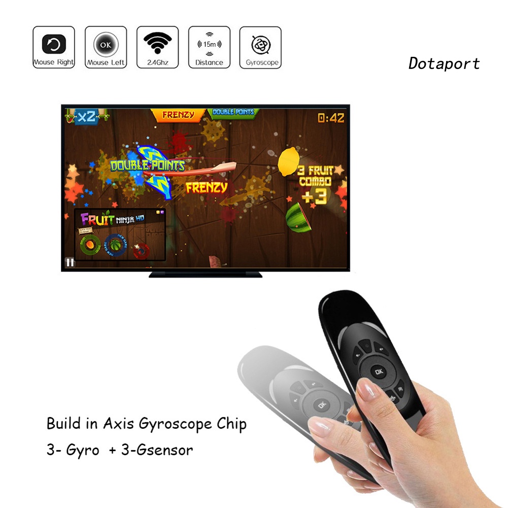 Điều Khiển Từ Xa Tích Hợp Bàn Phím Không Dây C120 2.4GHz Cho TV Thông Minh