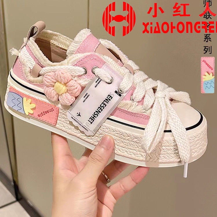 Giày Chanel Vải Canvas Đế Dày Tăng Chiều Cao Thiết Kế Mới Mùa Hè 2022 Dễ Phối Đồ Phong Cách Mới Cho Nữ