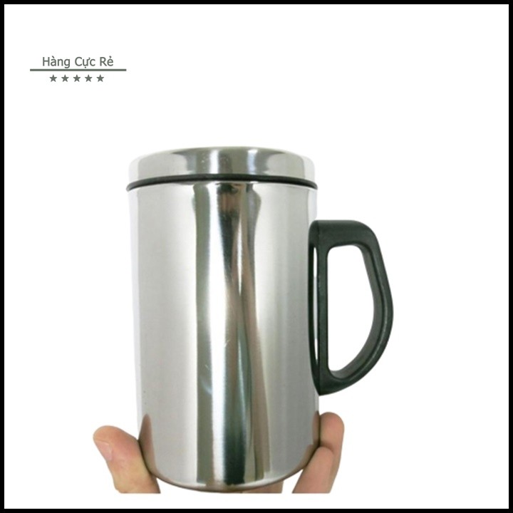 Ly giữ nhiệt inox 2 lớp 350ml đa năng có quai tiện dụng