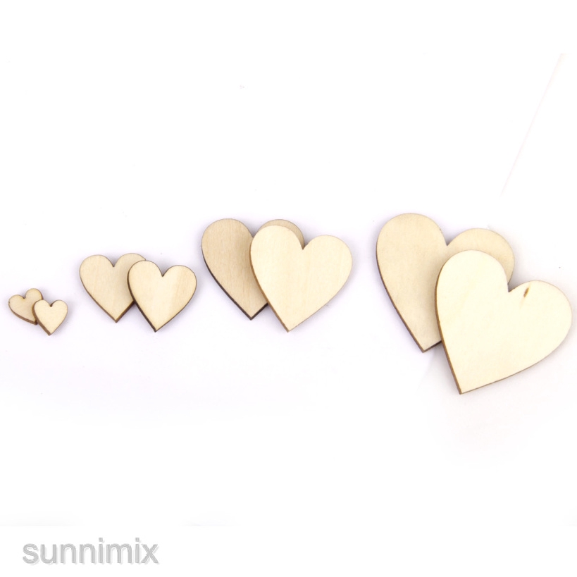 Wedding Wooden Heart Shapes Blank Embellishments Craft Cardmaking Scrapbooking