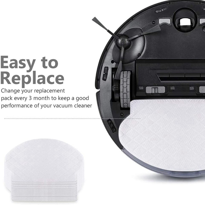 Set 50 Miếng Đệm Lau Sàn Cho Robot Hút Bụi Ecovacs Deebot OZMO N7 / T5 / OZMO 920 / OZMO 950