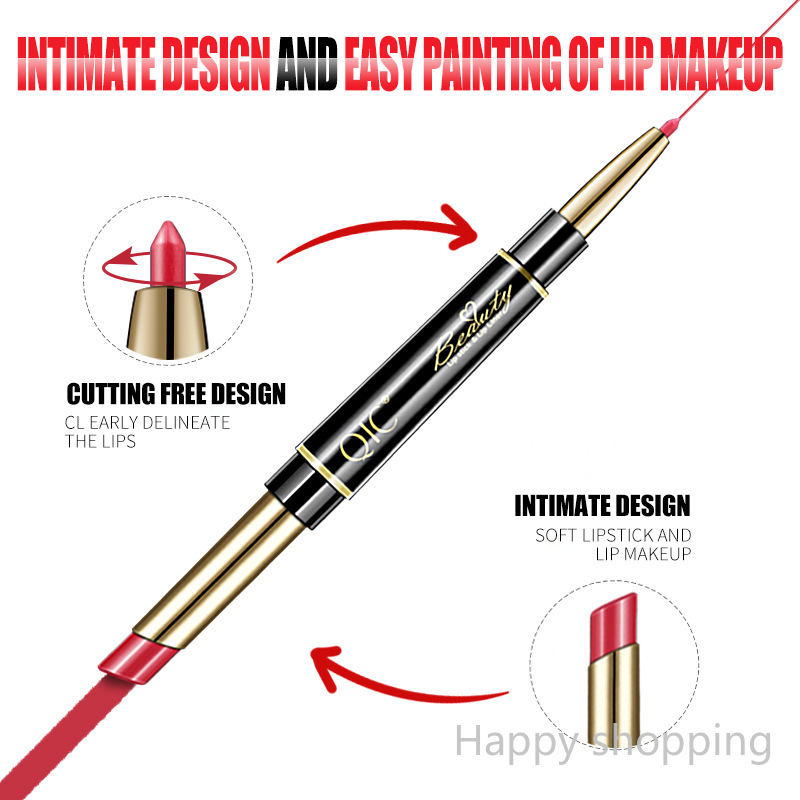 (Hàng Mới Về) Son Môi Kiêm Bút Kẻ Viền Môi Hai Đầu Xoay Tự Động Không Thấm Nước Chống Nhòe | BigBuy360 - bigbuy360.vn