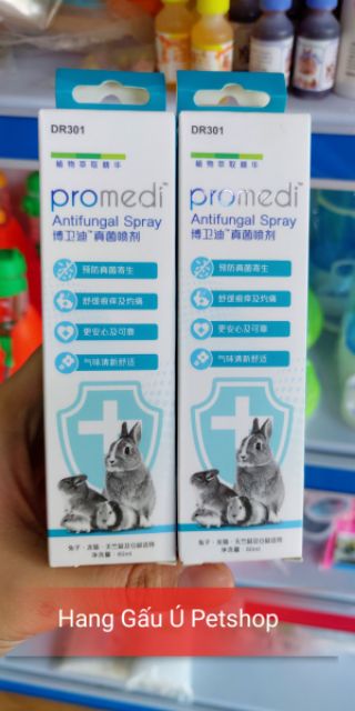 Chai xịt trị viêm da, rụng lông, ghẻ ngứa cho hamster, thỏ, bọ, sóc