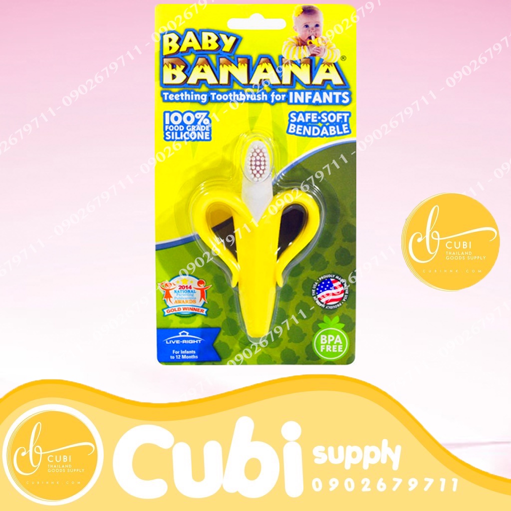 Gặm nướu chuối cho bé Baby Banana Mỹ