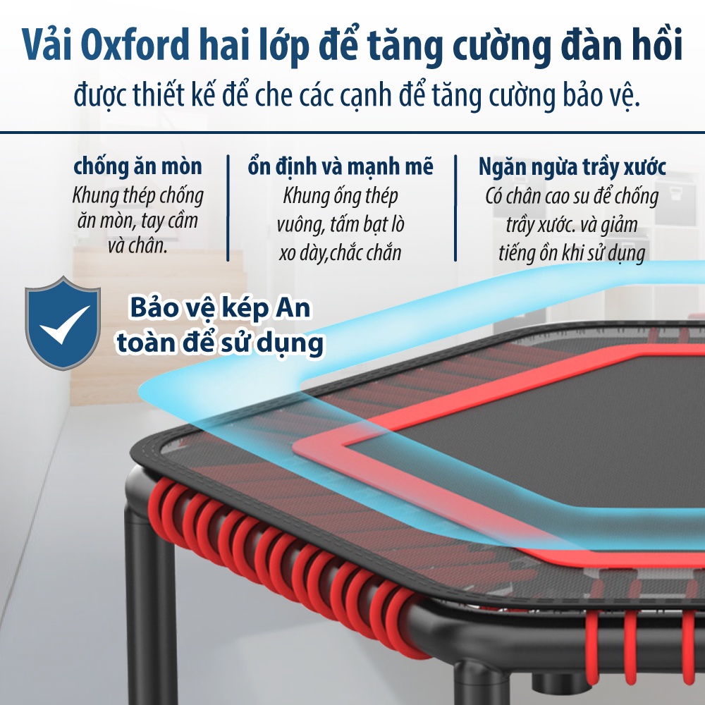 CHAIR19 - Đệm nhún lò xo cao cấp Trampoline 50inch Màu giao ngẫu nhiên