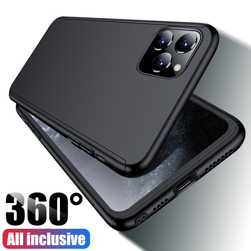 Ốp lưng chống sốc 360 Full Cover cho iPhone 12 Mini Pro MAX 11Pro MAX XS Max 7 8 6 6S Plus 5 5S SE 2020 X XR Có Bảo vệ màn hình