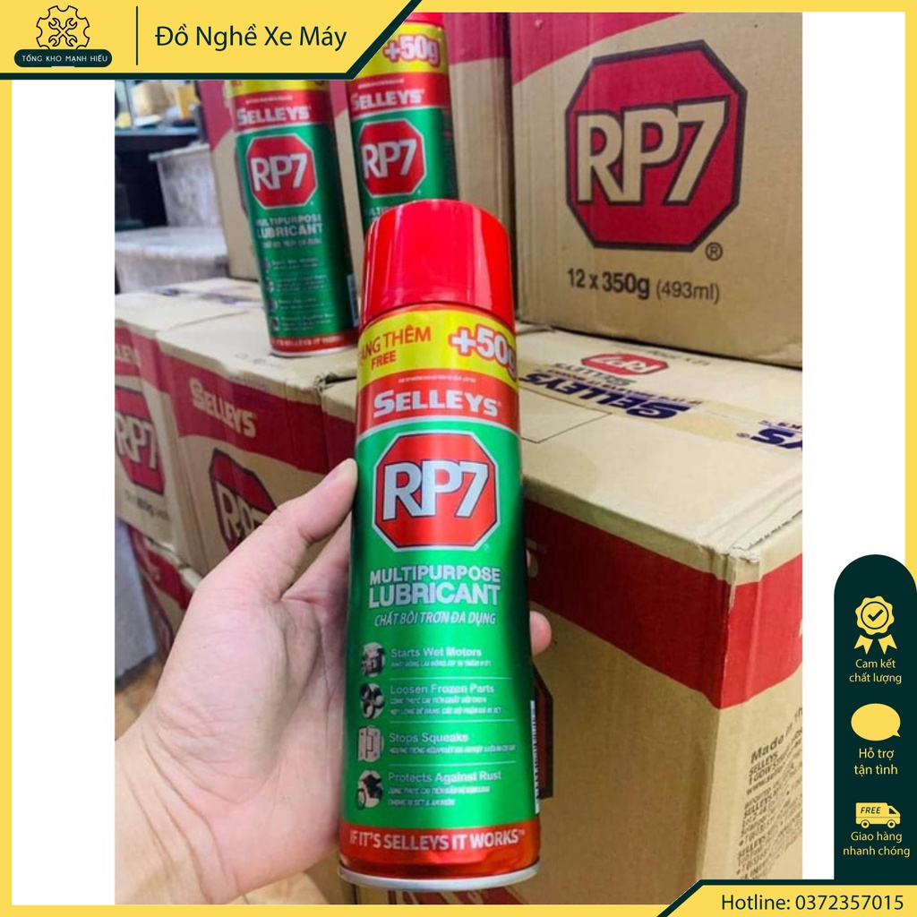 Chai xịt bôi trơn đa năng Rp7 loại tốt mùi thơm 350g 493ml