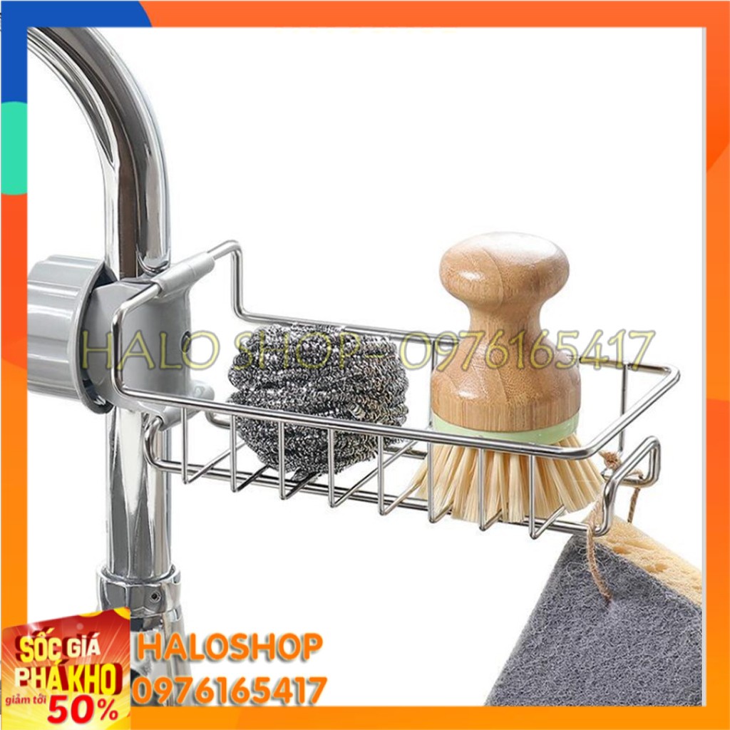 Giỏ, Giá Để Đồ Rửa Chén Bát Treo Vòi Nước Bằng INOX Đa Năng Siêu Tiện Lợi, Tiết Kiệm Diện Tích, Thiết Kế Nhỏ Gọn