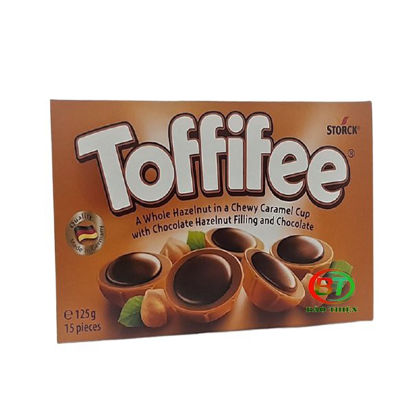 Kẹo caramen mềm phủ sô-cô-la nhân hạt dẻ Toffifee 125g