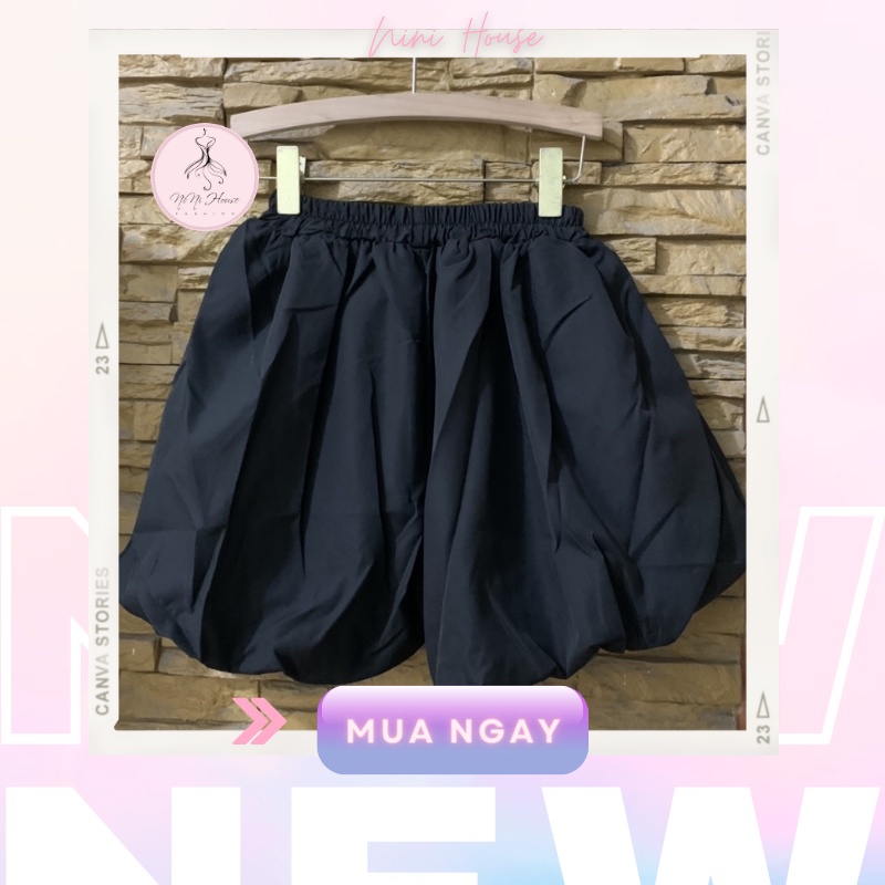Quần đùi boom nữ phồng xoè cạp chun