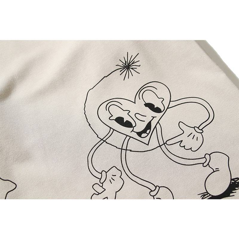 Áo Thun Cotton Tay Dài Thêu Hình Trái Tim Phong Cách Vintage Dành Cho Nam Nữ Plus Size