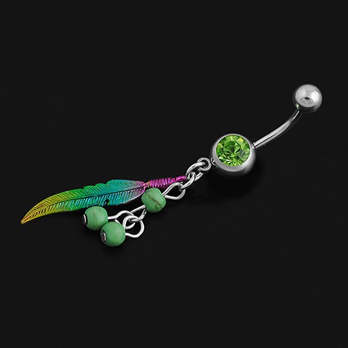 Khuyên RốN ĐíNh Đá BằNg ThéP Y Tế