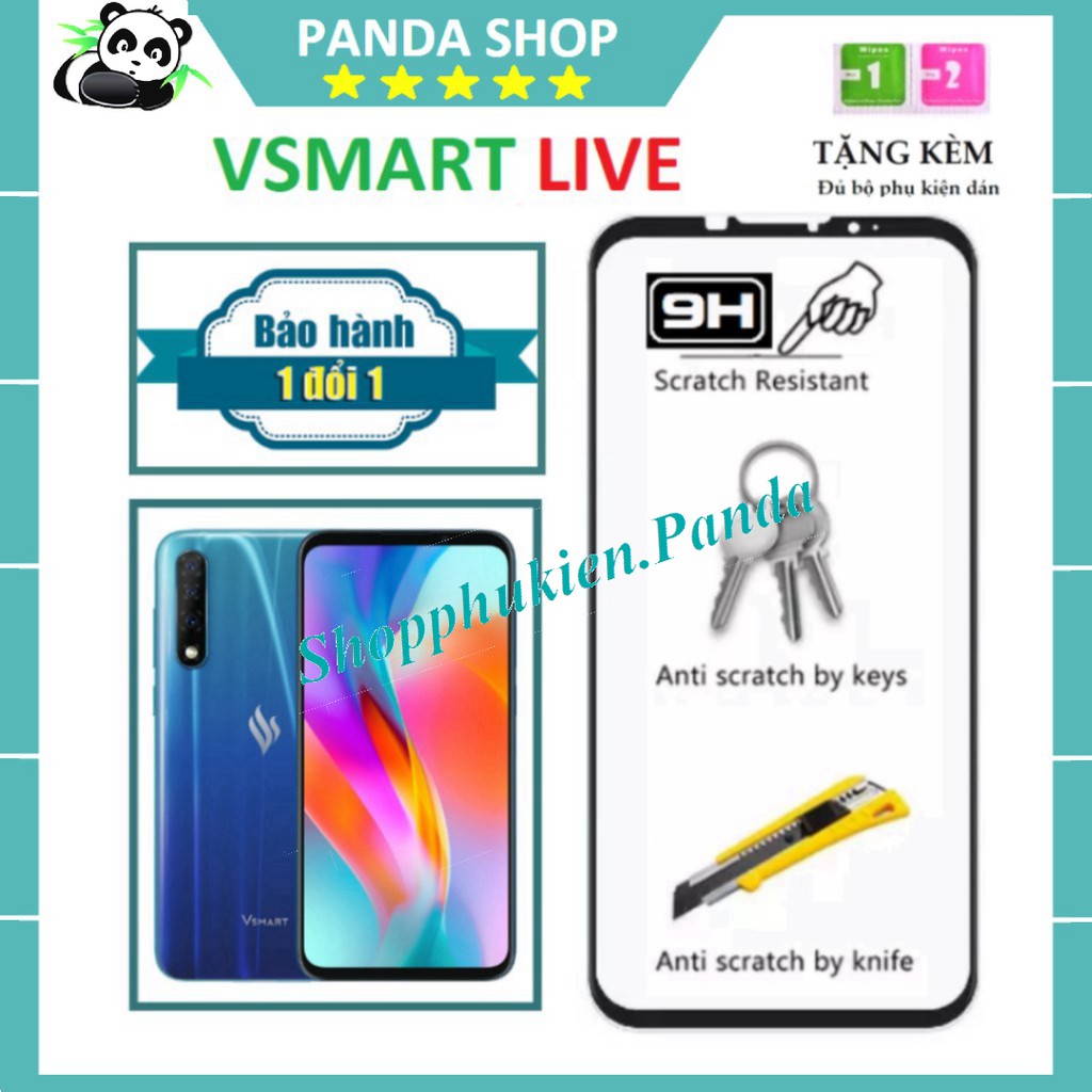 💎CAO CẤP💎 Kính Cường Lực Vsmart Live - Cao cấp phủ Nano - Full màn hình- Độ cứng 10H - Độ trong suốt cực cao.