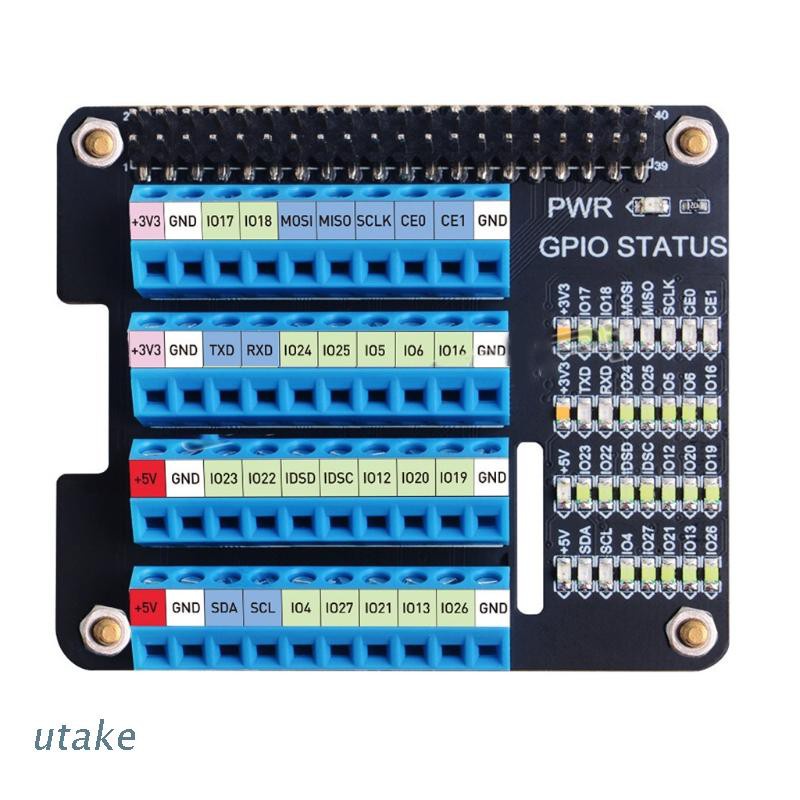 Utake Raspberry Pi 4 GPIO Expansion Board Breakout GPIO Screw Terminal Hat for Raspber