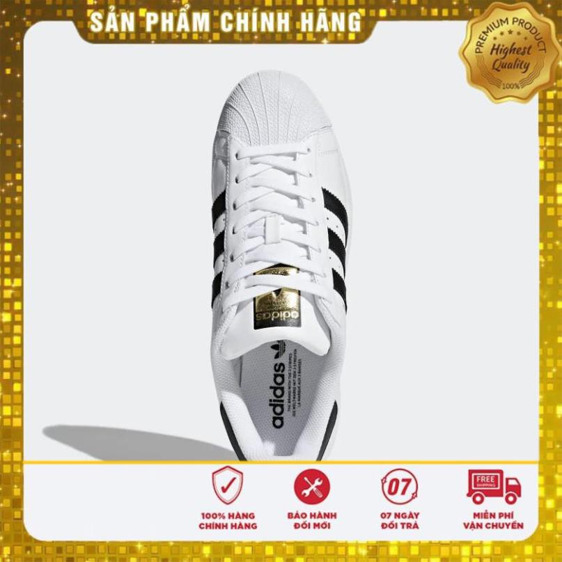 [Hạ Giá] Giày Sneaker Thời Trang Nam Nữ Adidas Superstar  Trắng Vàng - Hàng Chính Hãng - Bounty Sneakers