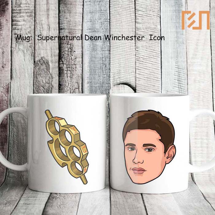 Bình Đựng Nước In Chữ Supernatural Dean Winchester Dễ Thương