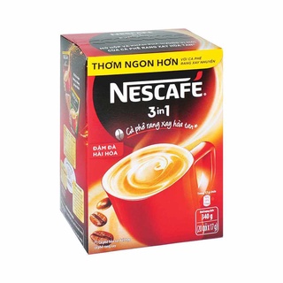 NesCafe - Cà phê rang xay hoà tan 3in1 (đậm đà hài hoà) hộp (20 gói x 17g)