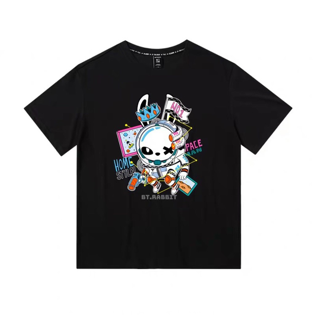 Áo thun tay lỡ form rộng ESTINI áo thun Unisex nữ nam chất cotton vải dày BT.Rabbit