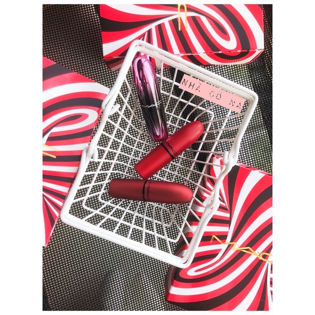 SET 3 thỏi son MAC Hypnotizing Holiday Kiss of Magic - Ruby Woo, Devoted to Chili, Bated Breath