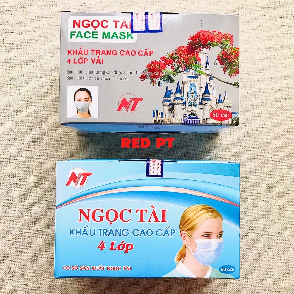 Khẩu trang y tế 4 lớp, khẩu trang chống nắng, kháng khuẩn chính hãng RED PT