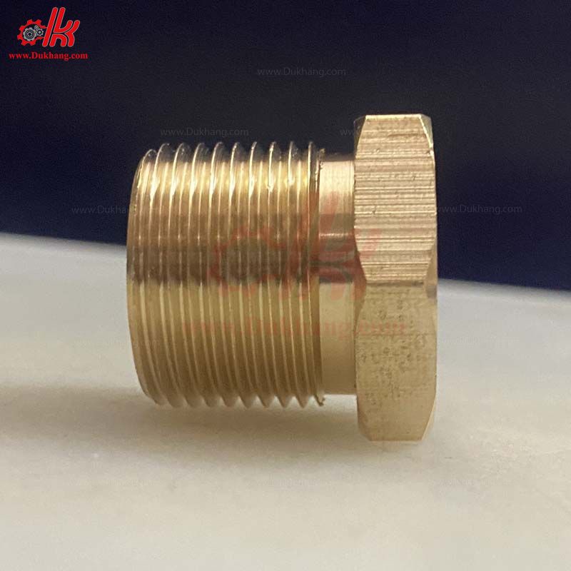 Cà rá đồng ren 22x13 / 13.8 - Nối ren trong ren ngoài 22 thau