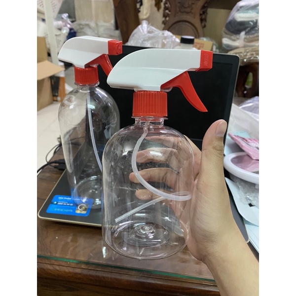 Chai, Bình Xịt Kính 500ml , 1000ml Bầu Lùn, Trắng Đục, Trắng Trong. Nhựa HUYSUN | BigBuy360 - bigbuy360.vn