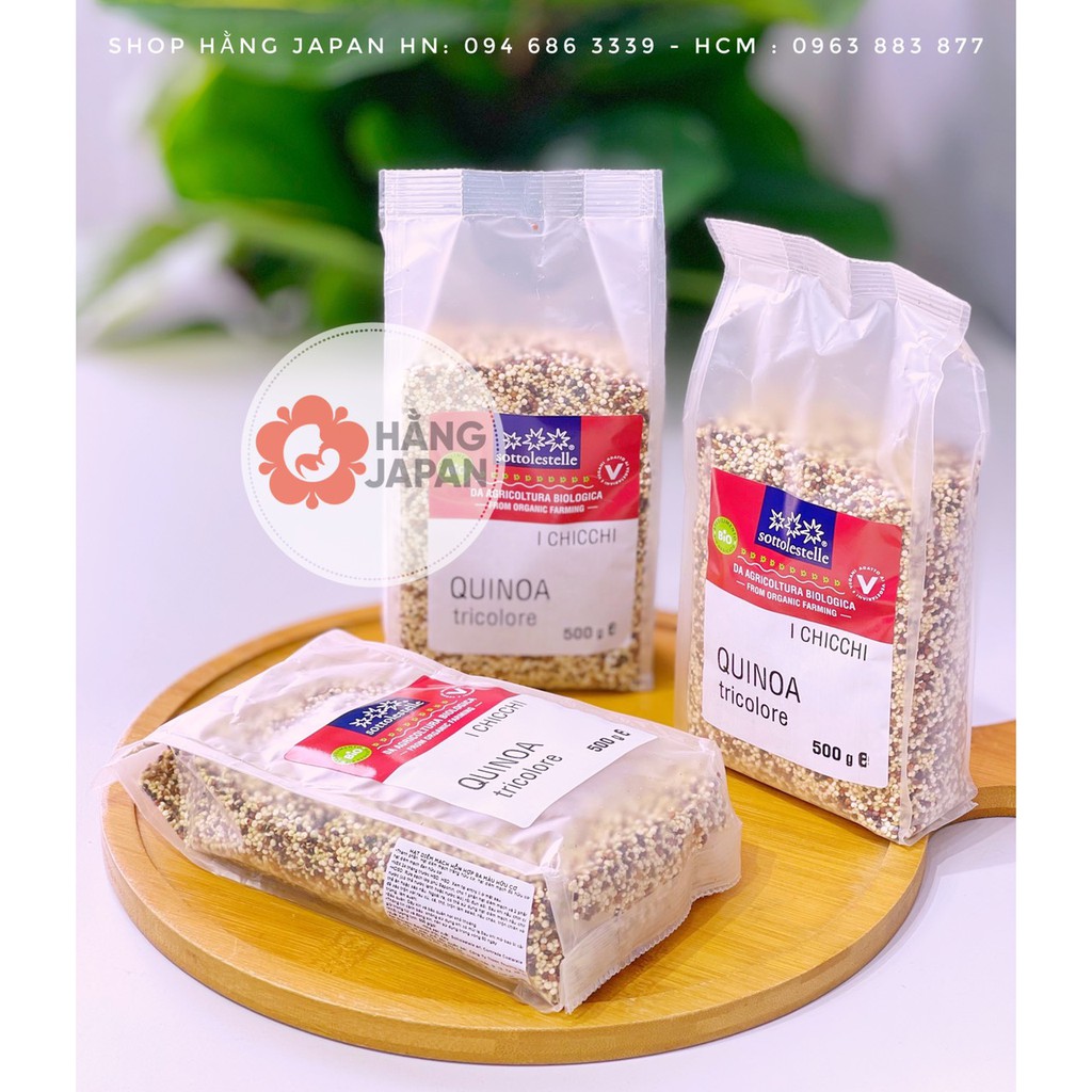 [CHÍNH HÃNG] Hạt Diêm Mạch (Quinoa) Hỗn Hợp 3 Màu Hữu Cơ Sottolestelle 500gr