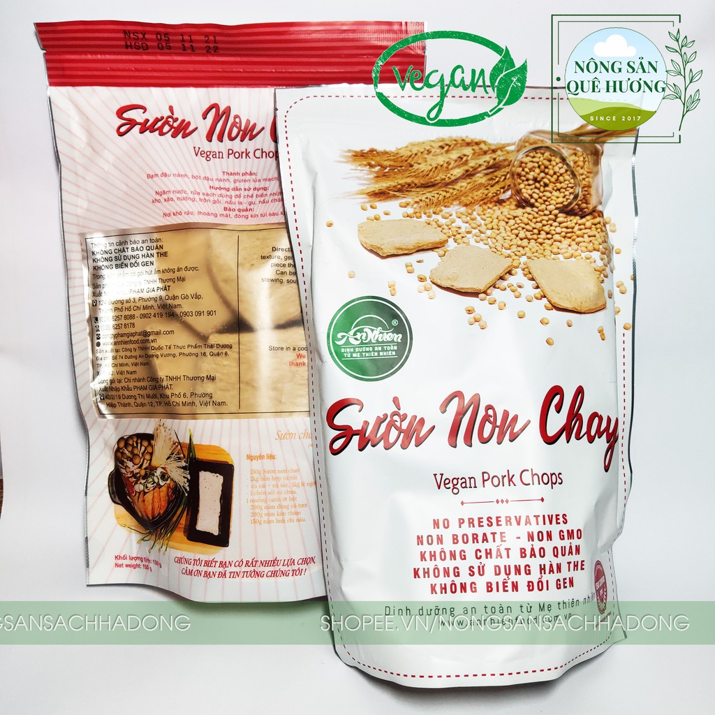 Sườn non chay An Nhiên - Nguồn gốc thực vật giàu dinh dưỡng , lành mạnh với sức khỏe , túi 150g