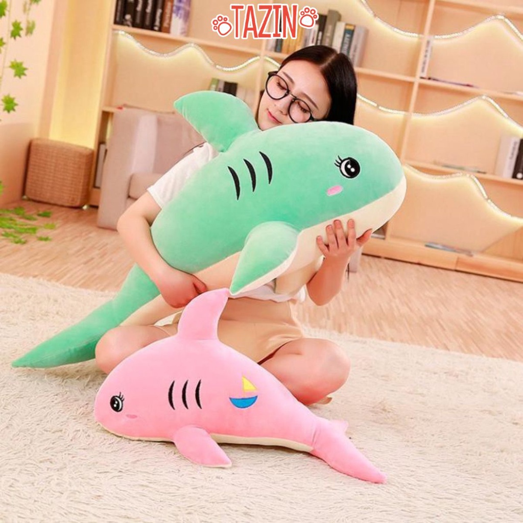 Gấu bông cá heo cho bé, cá heo bông dễ thương mềm mịn cao cấp Tazin