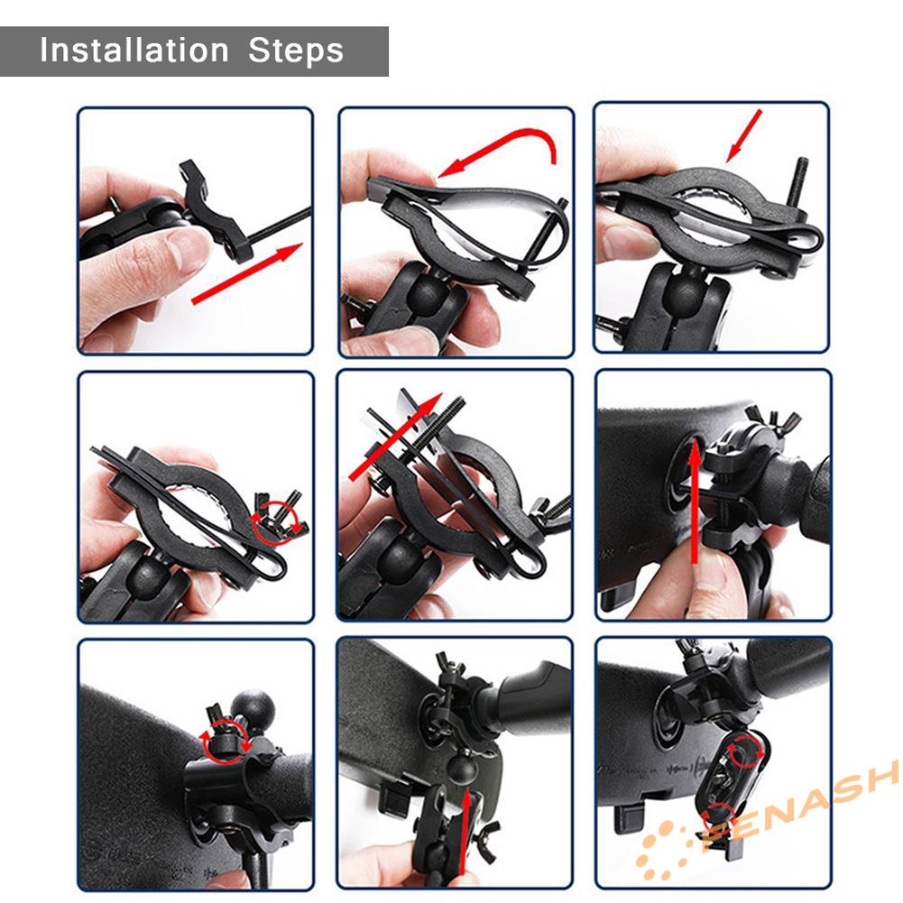 Hàm kẹp gương chiếu hậu gắn camera hành trình xe ô tô kèm phụ kiện