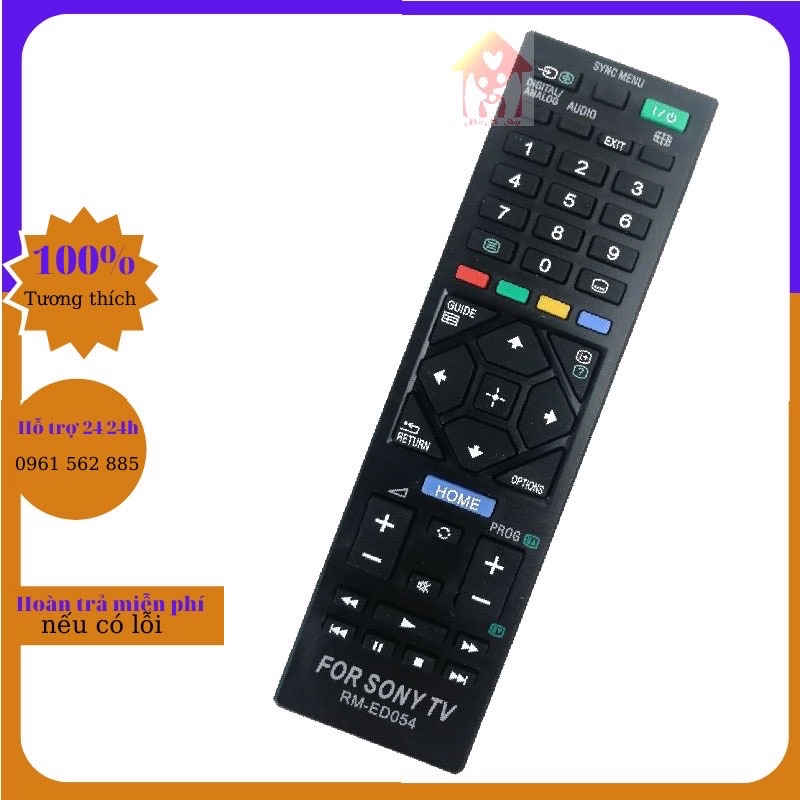 điều khiển remote tivi SONY -E054 tương thích cho tất cả các loại tivi sony