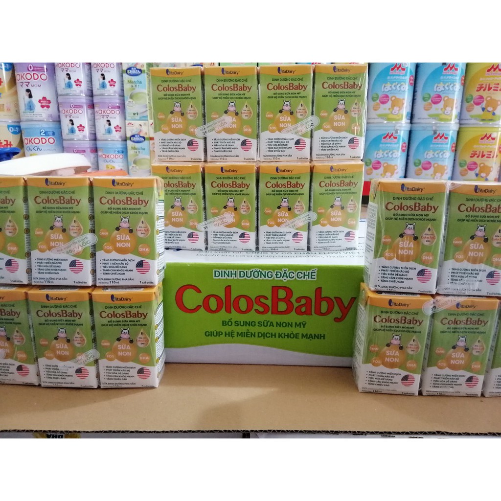 [DATE 2022] 1 Lốc 4 Hộp Sữa Pha Sẵn Colosbaby 110ml/ 1 Hộp