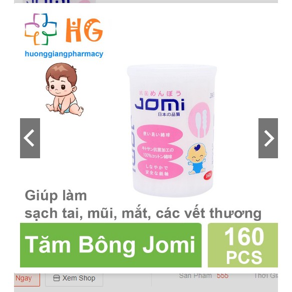 Tăm bông kháng khuẩn trẻ em Jomi