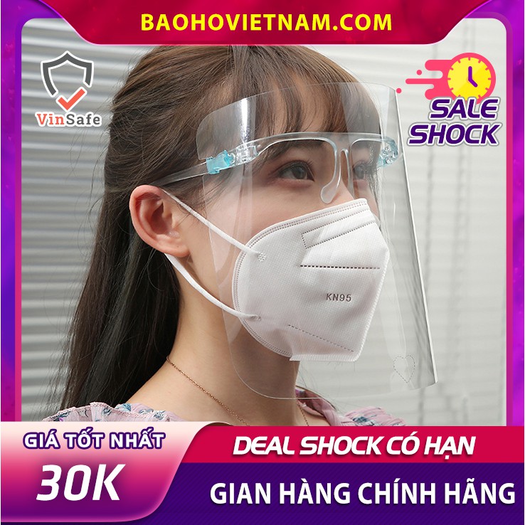 TẤM CHẮN Face shield Mặt Nạ Bảo Hộ Y Tế Chống Dịch, Chống Giọt Bắn, Bụi Trong Suốt Nhựa PET, Khẩu Trang Nhựa