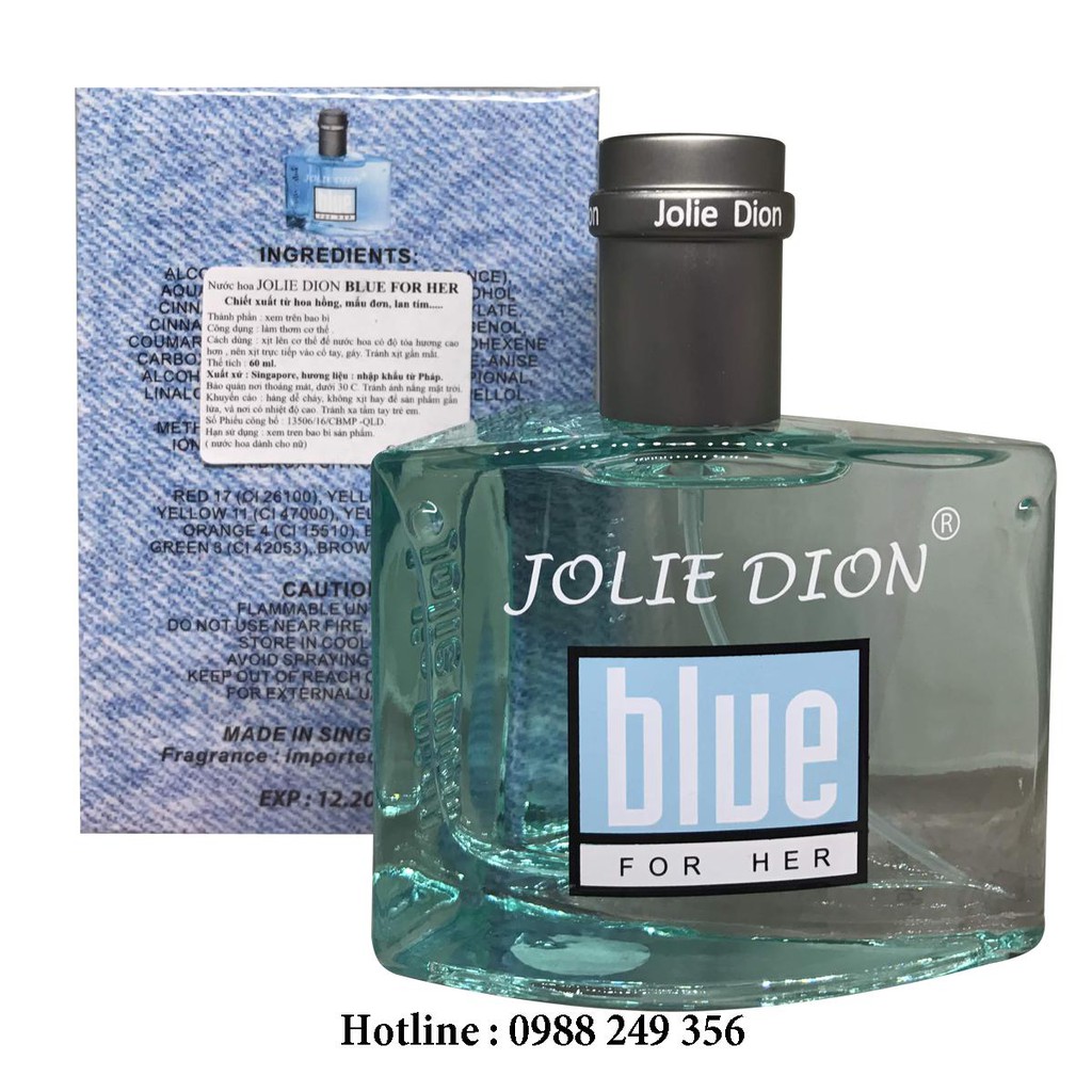 Nước Hoa Blue Nữ For Her Jolie Dion Eau De Parfum 60ml Singaporenước hoa