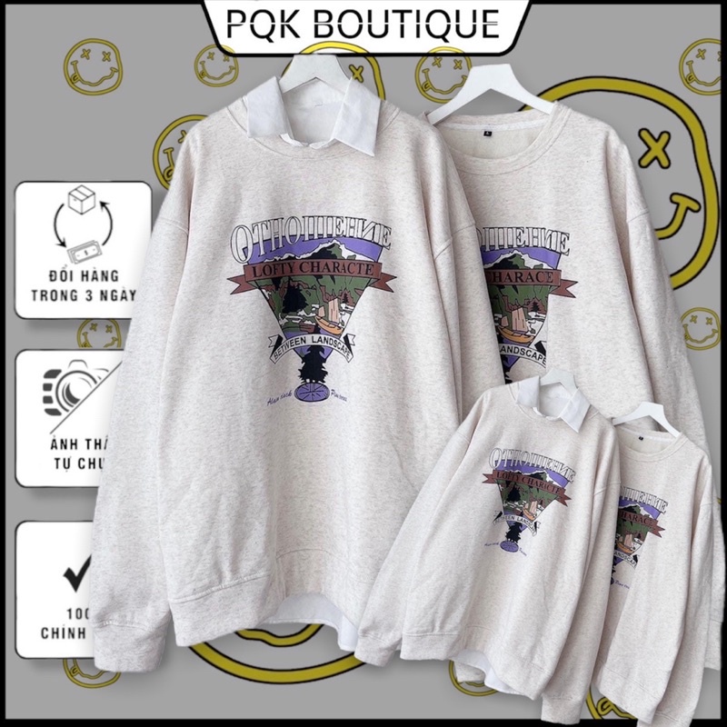 Áo Sweater Form Rộng Nam Nữ OTHO - pqk boutique