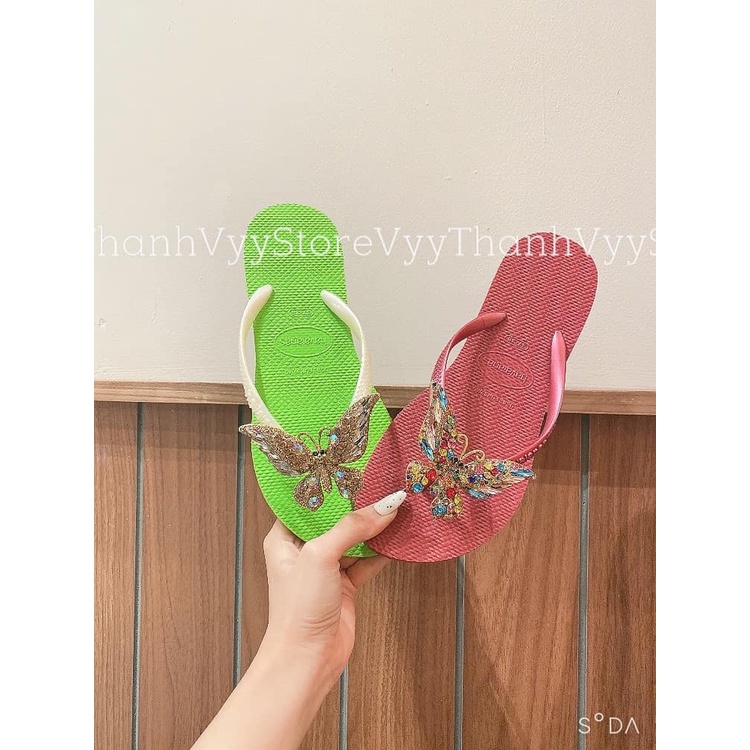 Dép kẹp nữ chram đính đá havaianas