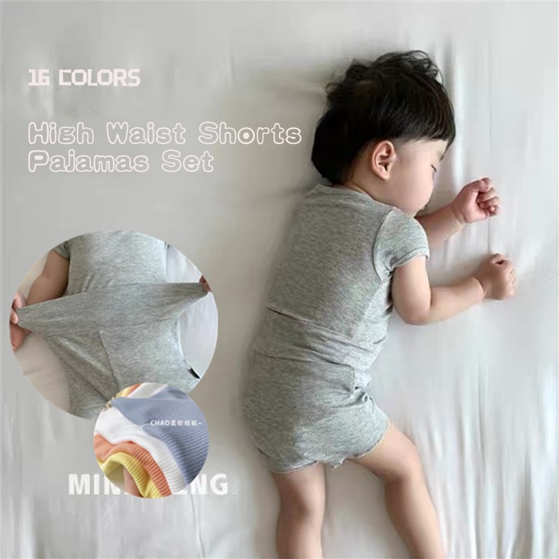 Bộ đồ ngủ ngắn tay thoải mái đơn giản cho bé