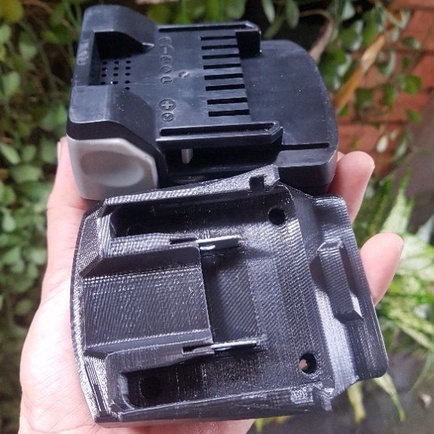 DIY - Đế kết nối nguồn cho pin BSL 14.4V, 18V, Multivol HITACHI HIKOKI METABO