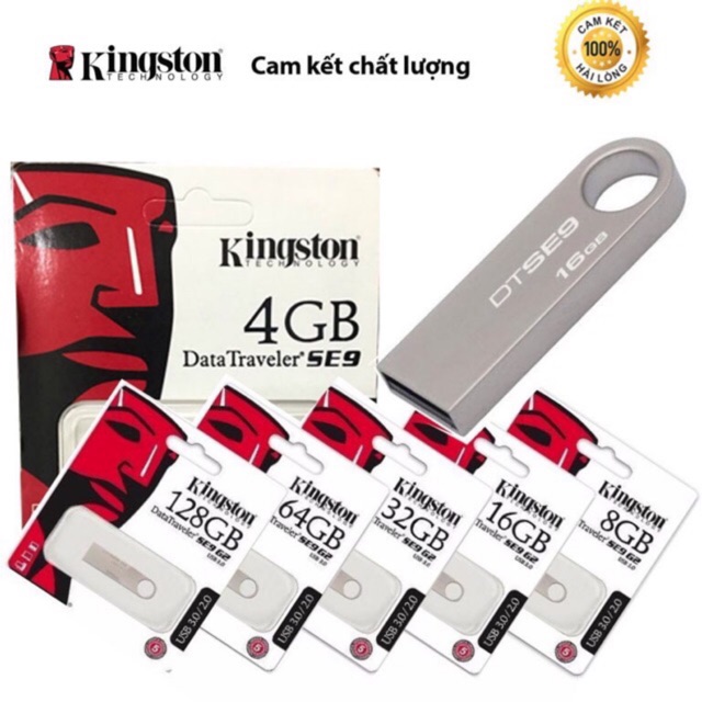 USB 64Gb/32Gb/16Gb/8Gb/4Gb/2Gb SE9 USB kingston 2.0 chính hãng, hàng zin- Bảo hành 2 năm