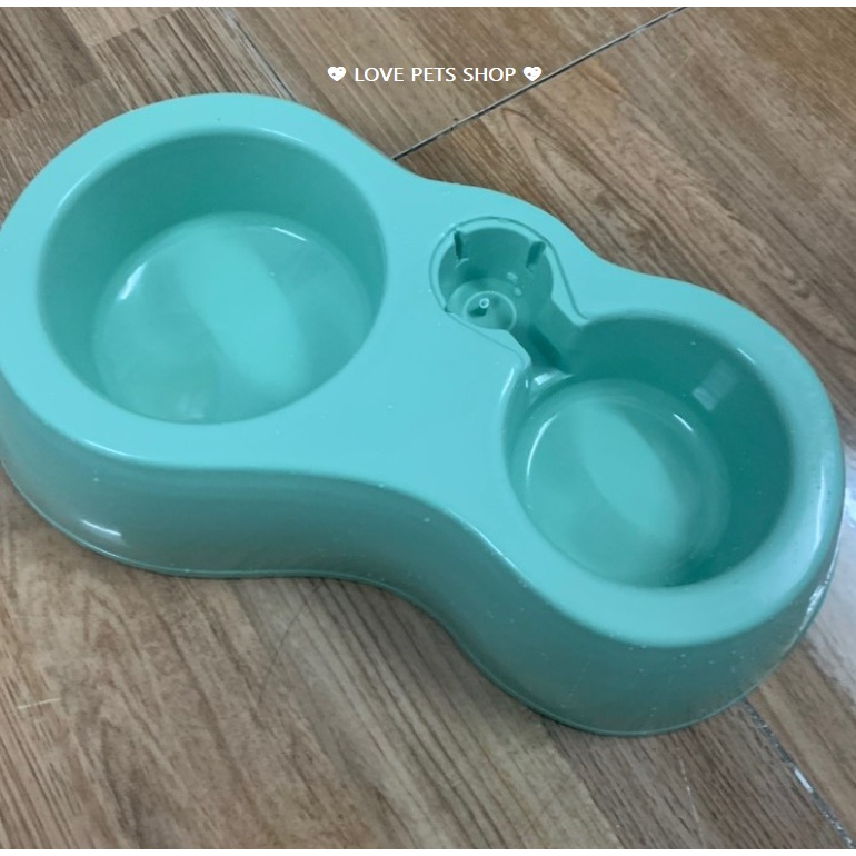 CHÉN ĂN ĐÔI CHO CHÓ MÈO (KÈM BÌNH NƯỚC TỰ ĐỘNG) -  LOVE PETS SHOP