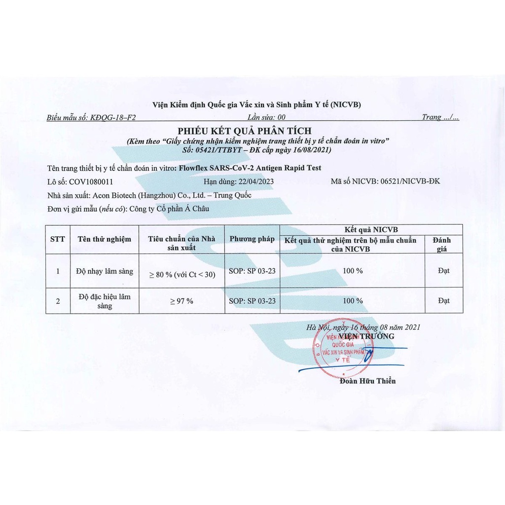 Bộ kít test nhanh Acon Flowflex