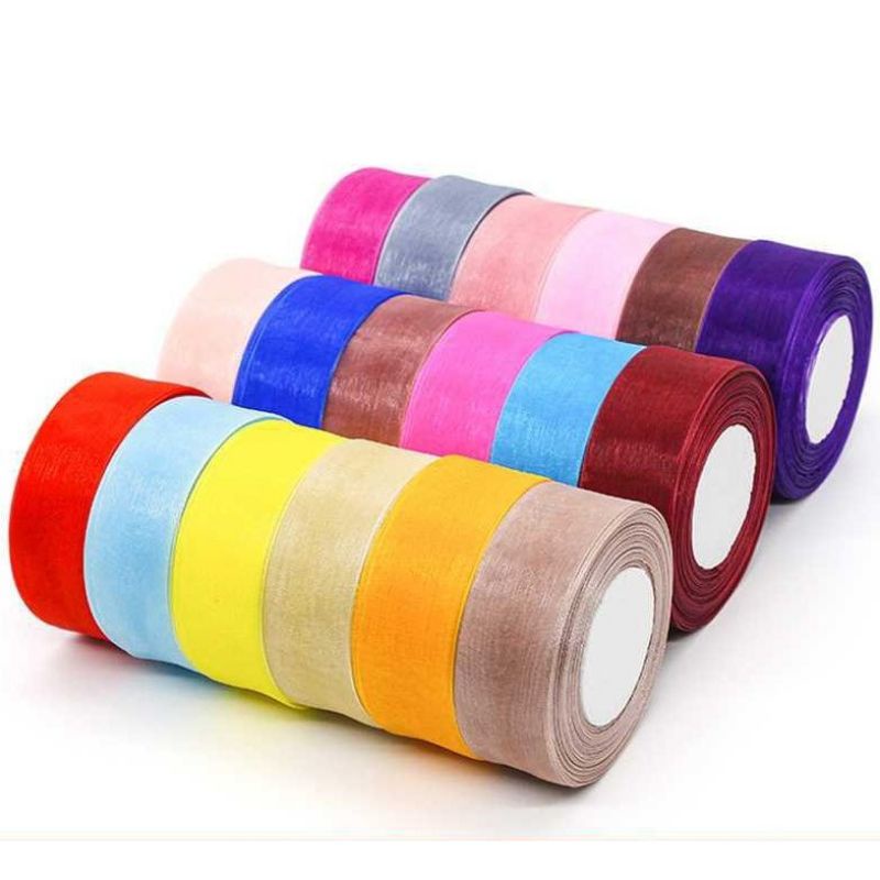 10 mét ruy băng voan cỡ 4cm làm phụ kiện handmade