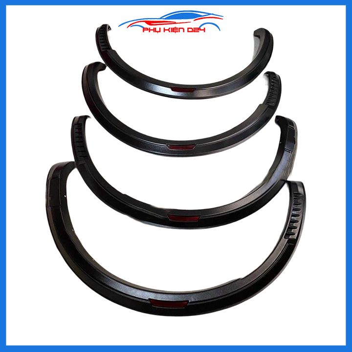 Bộ ốp cua lốp xe ô tô Hilux 2021-2022-2023 bản nhỏ mẫu phản quang trang trí bảo vệ lốp xe