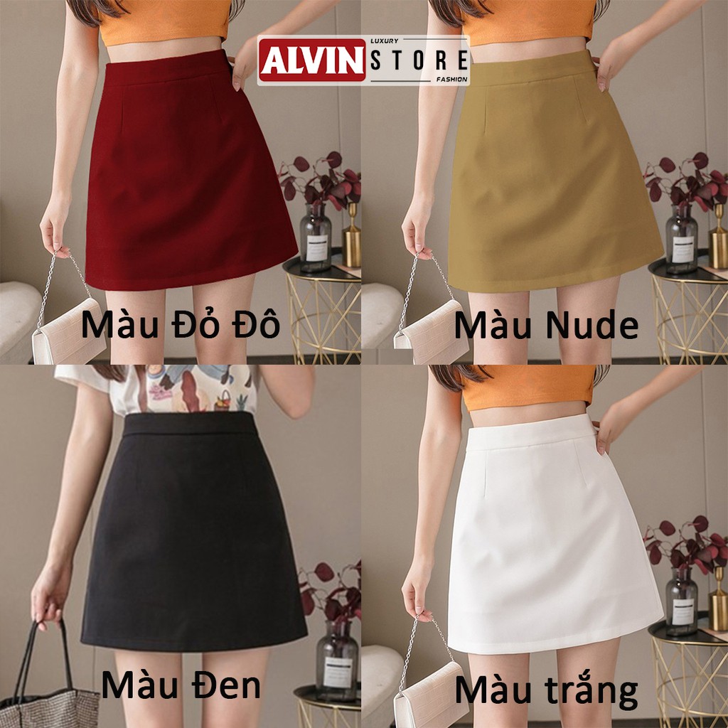 [Hình thật - Cao Cấp] Chân Váy Ngắn Chữ A có quần trong Alvin Store Chân Váy Công Sở Cực Đẹp (Có Lót Quần)