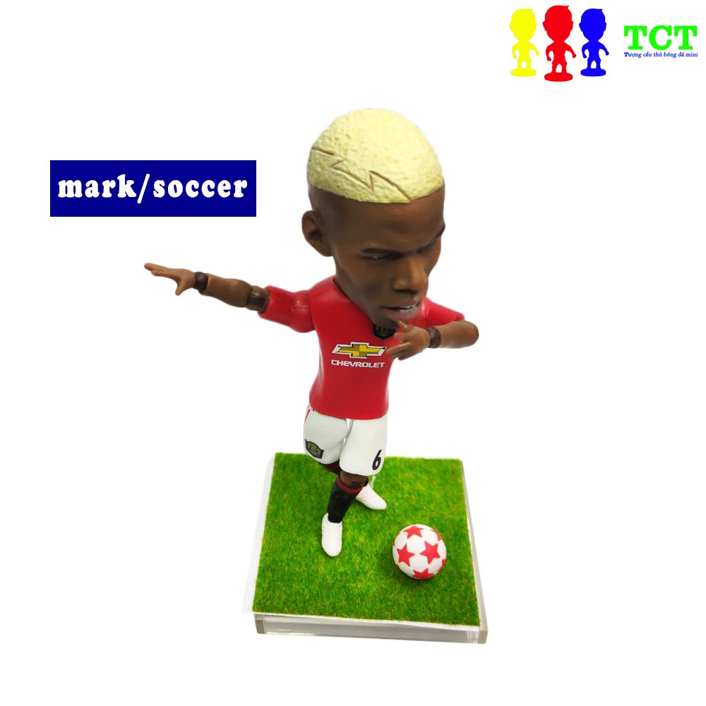 Tượng cầu thủ bóng đá MarkSoccer 13cm Paul Pogba - Manchester United (MU) thỏa thích tạo dáng