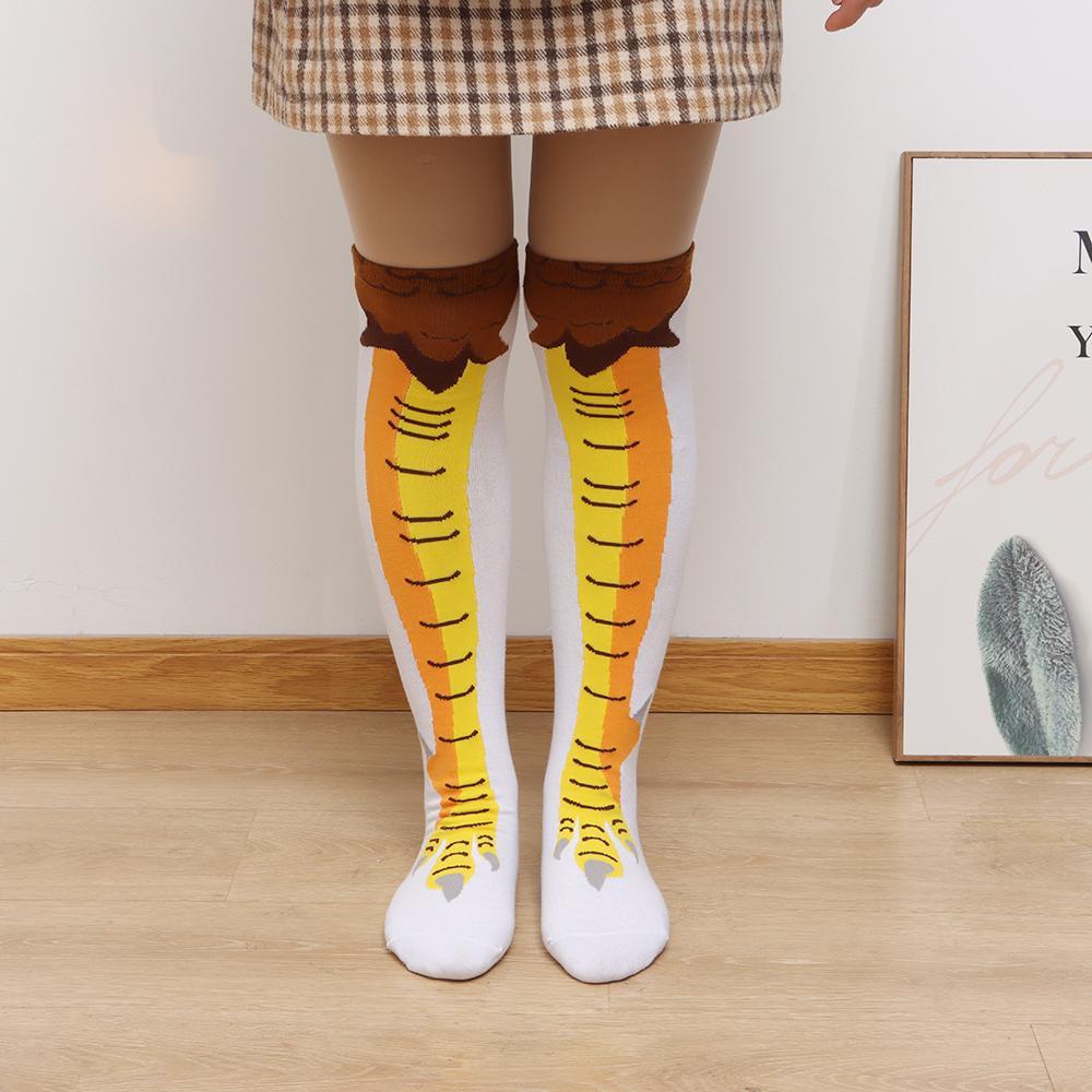 Tất In Hình Chân Gà 3D Vui Nhộn Thời Trang Thu Đông
